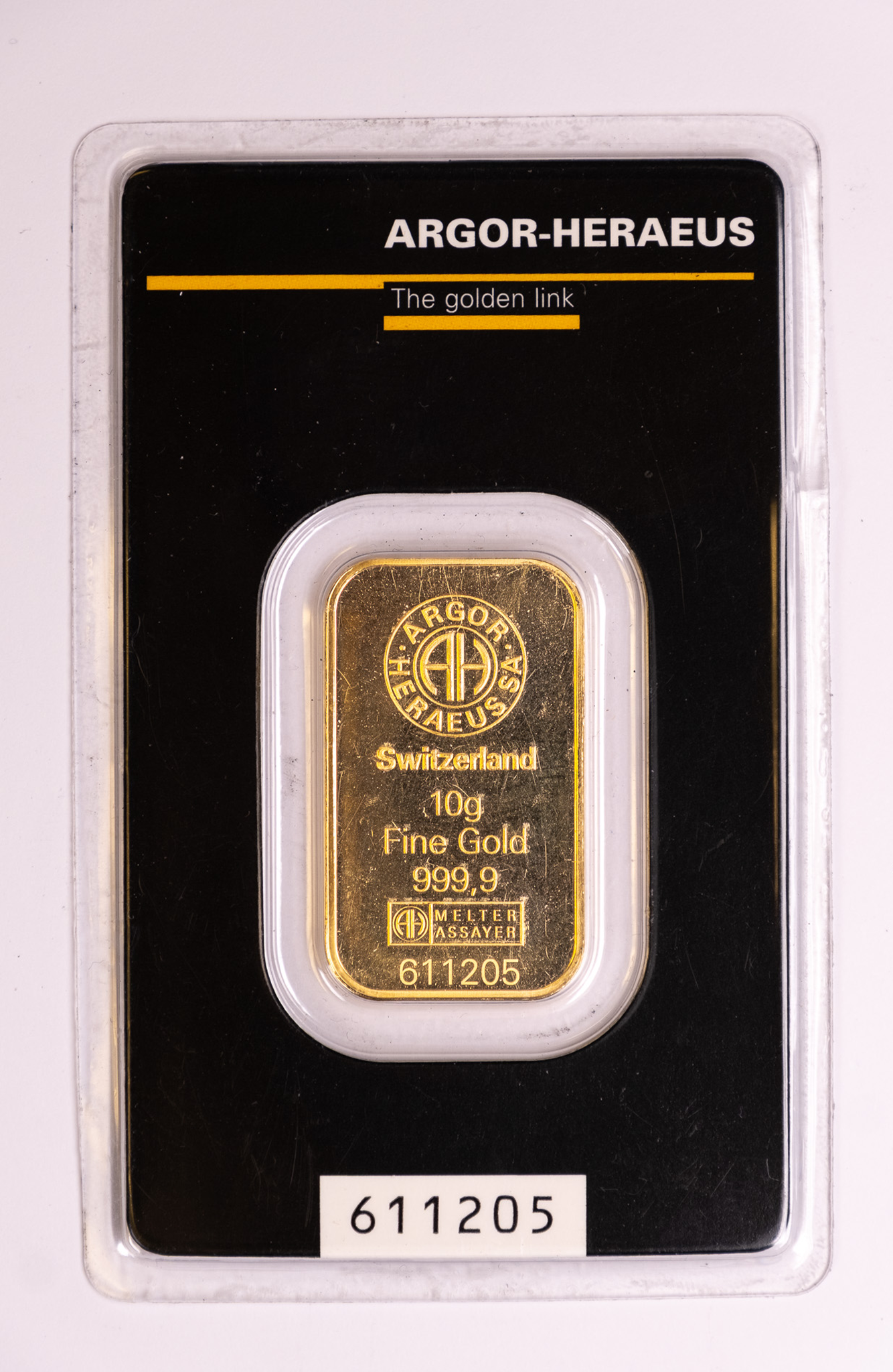 10g AU Investiční slitek Argor Heraeus 10G-A-AH