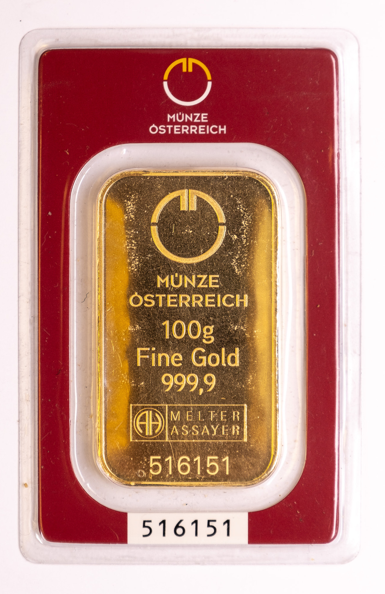 100g AU Investiční slitek Münze Österreich 100G-H-MO