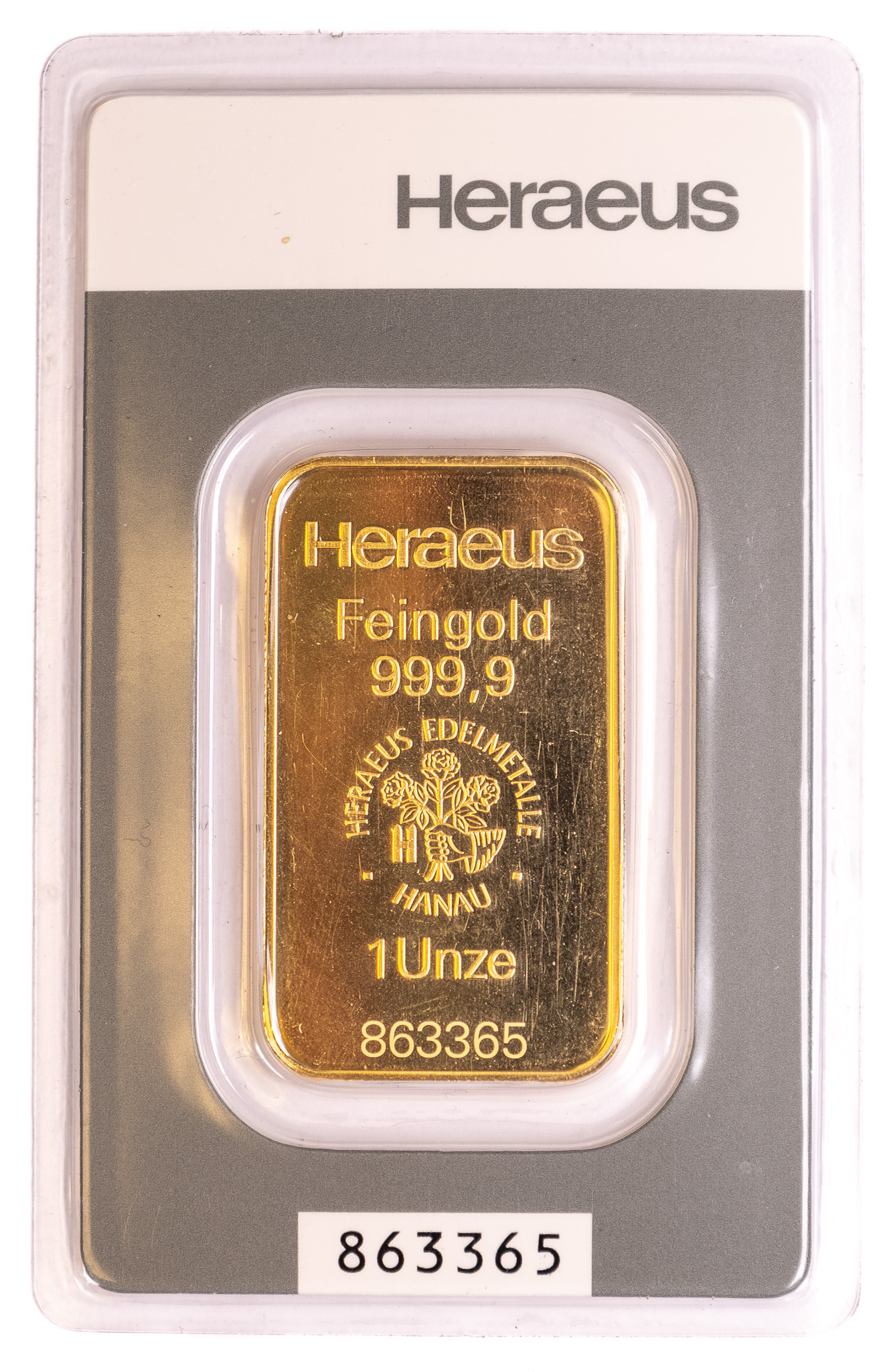 31.1g AU Investiční slitek Heraeus 31,1G-CH-HE