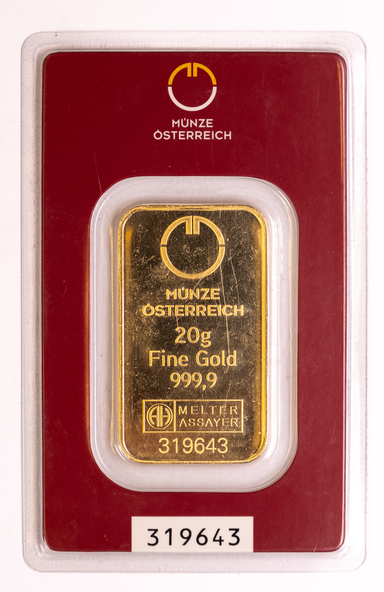 20g AU Investiční slitek Múnze Ósterreich 20G-C-MO