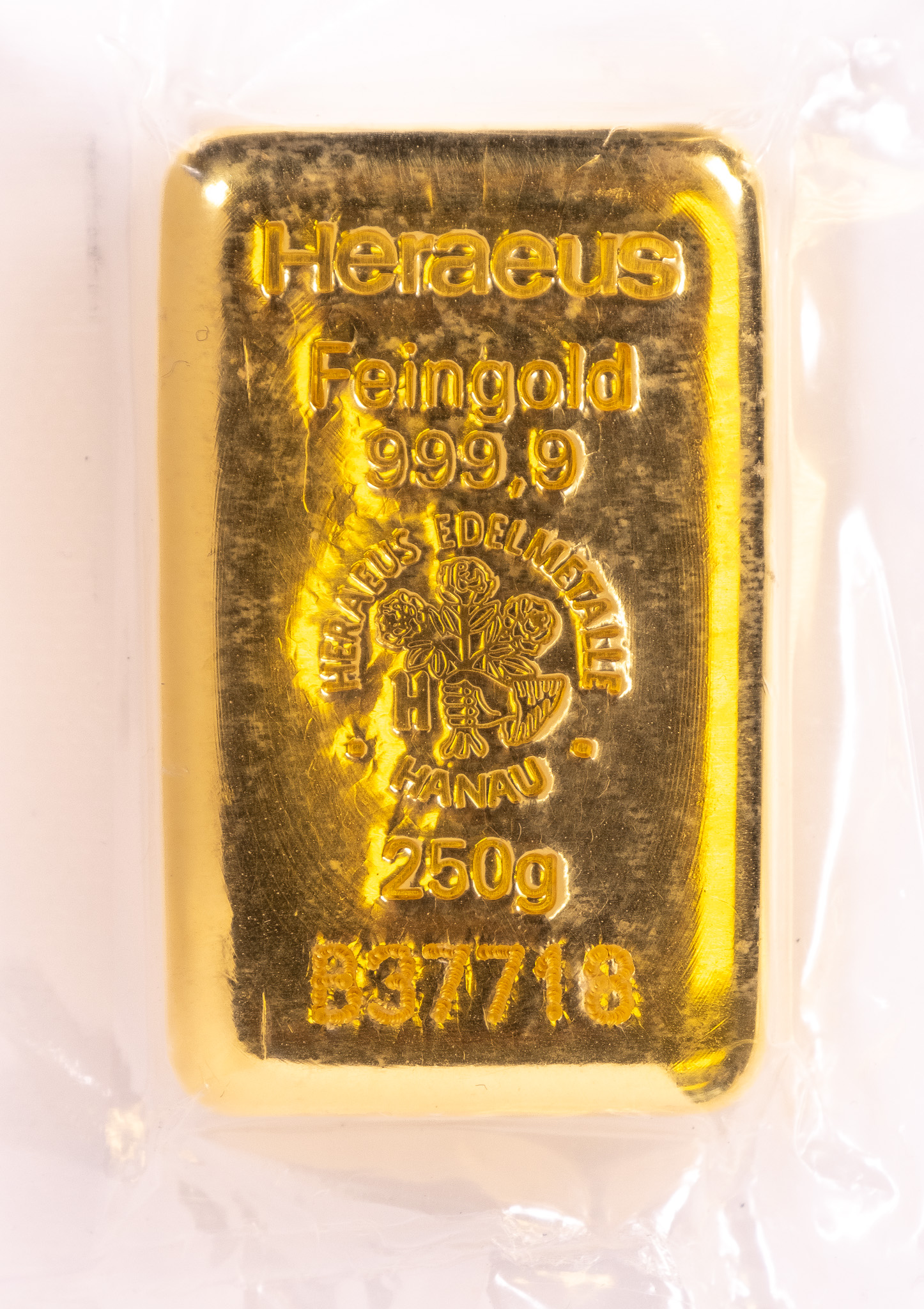 250g AU Investiční slitek Argor Heraeus 250G-A-AH